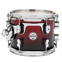 PDP Concept Series Maple Suspended Tom, 8x10, Red to Black Fade PDCM0810STRB