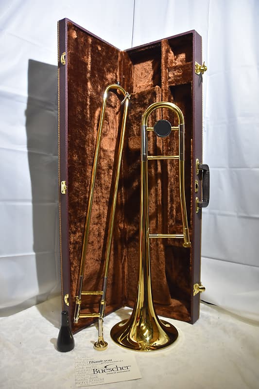 Buescher BU-8 tenor trombone with Brown Case Bronze image 1