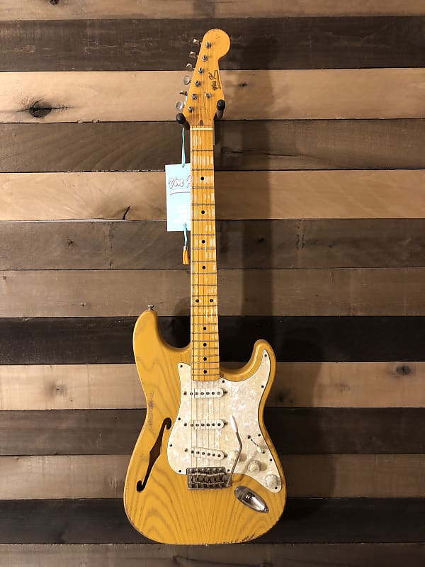 Von K Guitars S-Time BSBF Stratocaster F Hole Aged Butterscotch Blond Nitro image 1