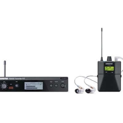 Shure P3TRA215CL PSM 300 Series Wireless In-Ear Monitor System with SE215-CL Earphones - 518-542 MHZ image 1