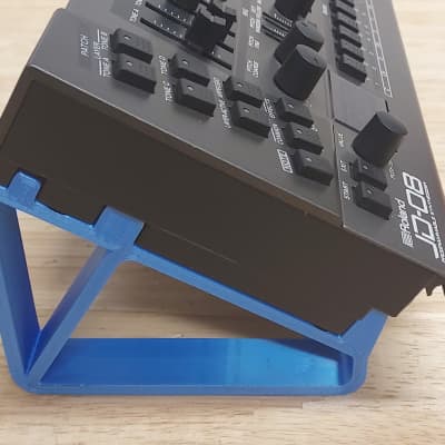 Electric Blue Color 30 Degree Angled Custom Made Stands For Roland Boutique JD-08 JP-08 Synthesizers - Made in USA