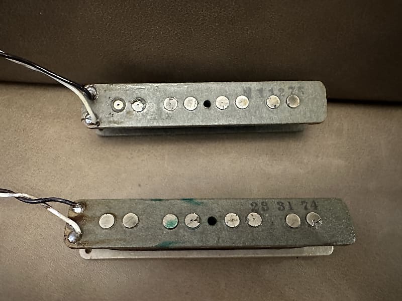 Fender Jazz Bass Pickups 1974 1975 With Covers Reverb