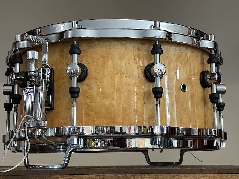 1994 Sonor Designer 6.5x14 Birdseye Maple Snare Drum | Reverb