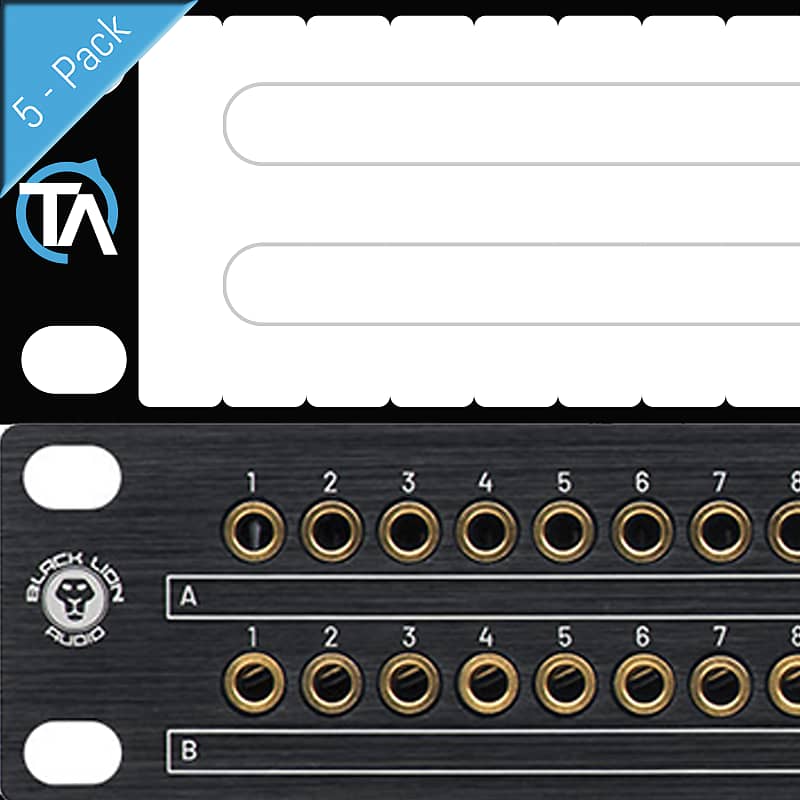 5 - Pack Trace Audio Blank Patch Bay Labels Compatible with Black Lion PBR TT image 1