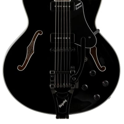 Vox Bobcat V90 Guitar with Bigsby  Jet Black image 2