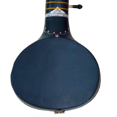 Indigo Teal Blue Indian Acoustic Electric Fusion SITAR Guitar Cedar Wood w Diecast Quality Tuners image 2