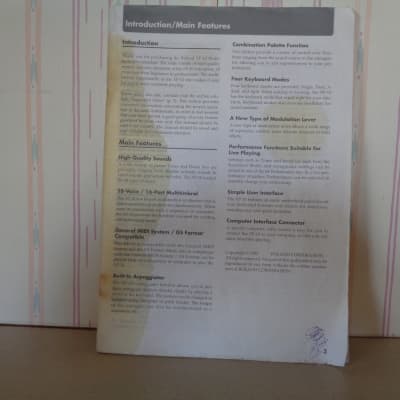 Roland XP-10 Owner's Manual