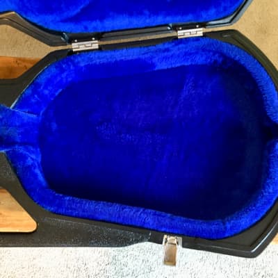 Gibson Chainsaw Guitar Case Late 70’s-80’s Les Paul SG Plush Blue Interior  1980’s Black image 13