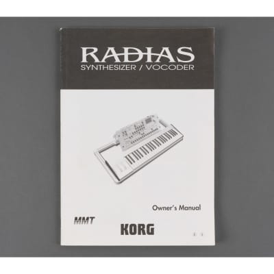 Korg Radias Owners Manual [USED]