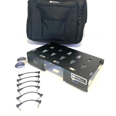 Large Aluminum Pedalboard Bundle with Rolling Case 14.5" x 22" Velcro Rolling Pedalboards with wheels image 1