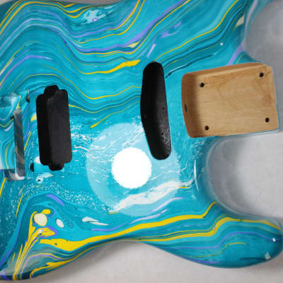 Multi color Player grade Alder HxS guitar body - fits Fender Strat Stratocaster neck Floyd Rose J1570 image 4