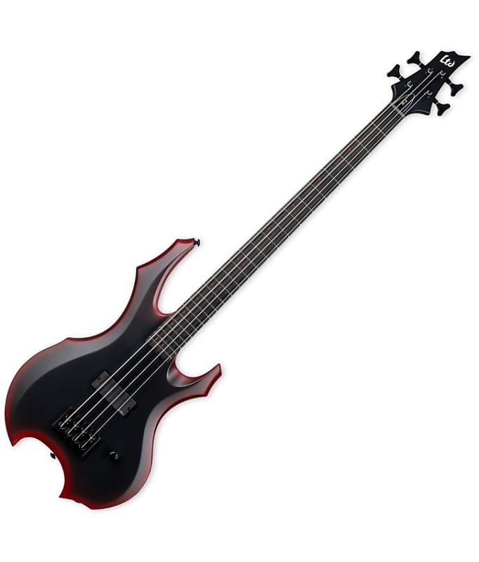 ESP LTD FL-4 Fred Leclercq Bass Black Red Burst Satin | Reverb
