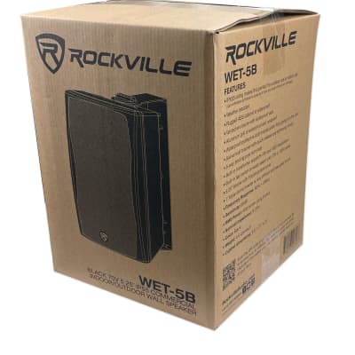 Rockville BLUAMP 150 Stereo Bluetooth Amplifier Receiver+2) Black Patio Speakers image 2