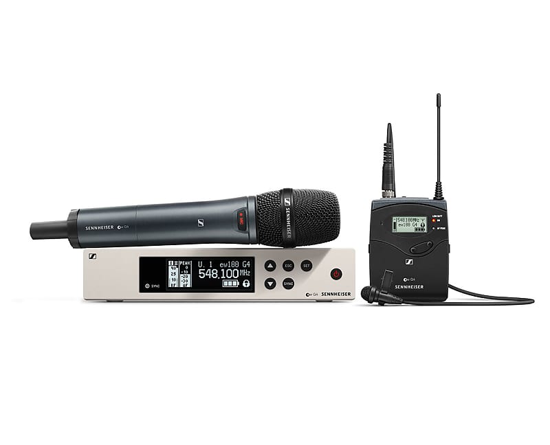 Sennheiser EW 100 G4-ME2/835-S Handheld / Lavalier Combo Wireless Microphone System (A-Band: 516-558 MHz) image 1
