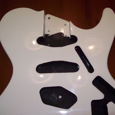 NOS LP/Tele/Strat style hybrid guitar body  Olympic White Gloss image 2