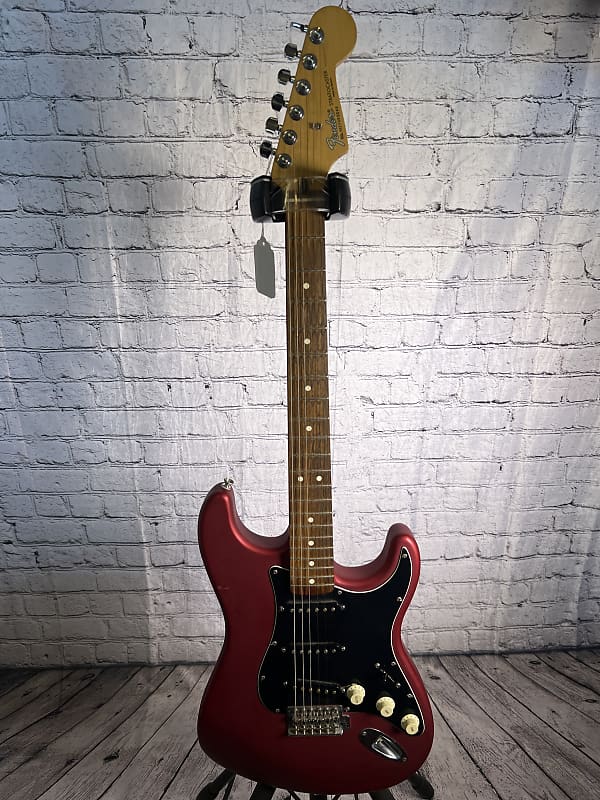 Fender Standard Stratocaster Satin with Maple Fretboard 2003 - 2006 - Candy Apple Red image 1
