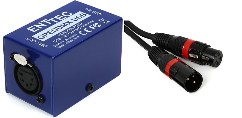 ENTTEC Open DMX USB 512-Ch Non-Isolated DMX Interface Bundle | Reverb