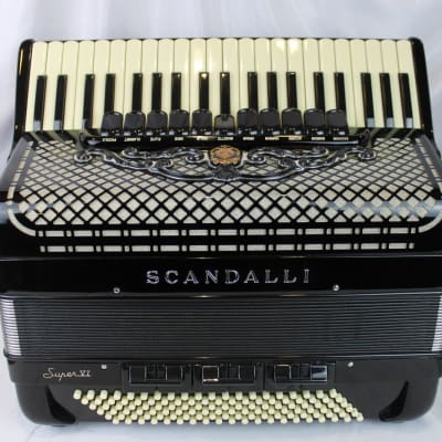 NEW Black Scandalli Super VI Piano Accordion LMMH 41 120 image 2