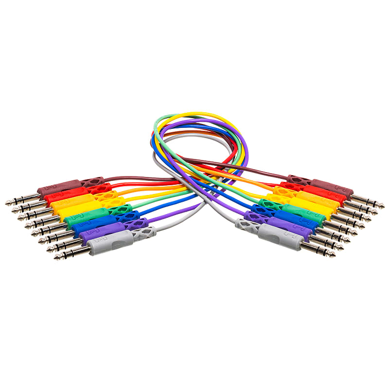 Hosa CSS-830 Balanced Patch Cables - 8-Pack - Colored - 1ft image 1