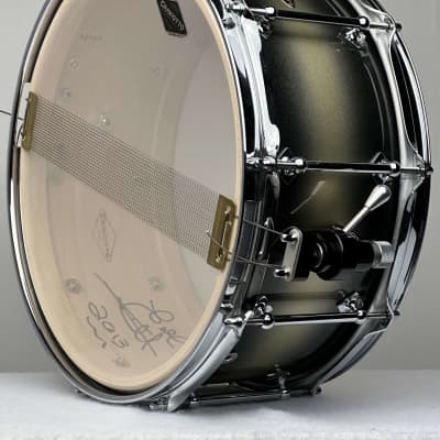 Craviotto 22/13/16/6.5x14" VIDEO Signed 2013 Solid Maple Shell Drum Set - Black/Gold Duco Sparkle Lacquer image 13