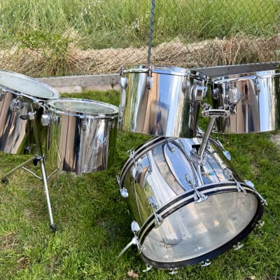 BONHAM Ludwig Stainless Steel Kit 24-13-14-15-16 concert toms - 1976-1978 - Great conditions image 3