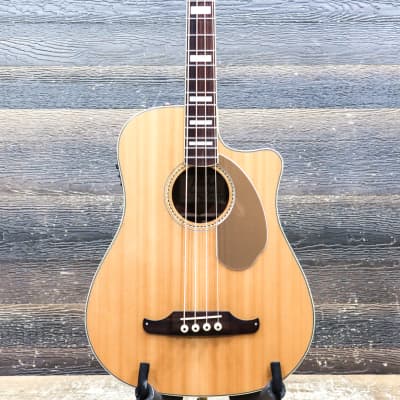 Fender Kingman Bass SCE Natural Dreadnought Cutaway Acoustic Electric Bass w/Case image 1