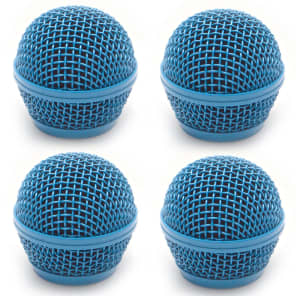 Seismic Audio SA-M30Grille-BLUE-4PACK Replacement Steel Mesh Mic Grill Heads (4-Pack)