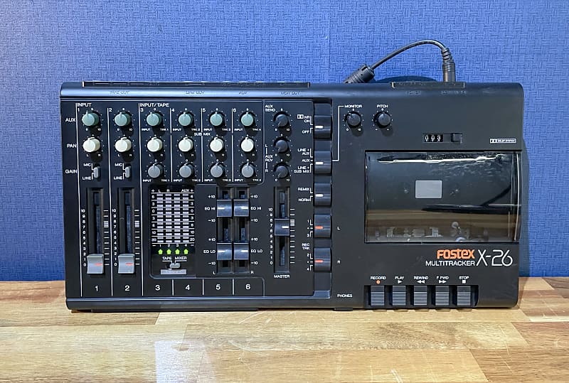 Fostex X-26 Vintage 4-Track Cassette Recorder - Black | Reverb