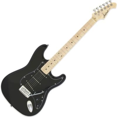 Aria STG-003SPL-M/BK Pro II Basswood Body Bolt-On Maple Neck 6-Electric Guitar for sale