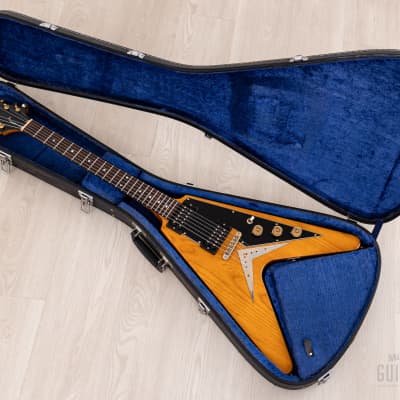 1977 Greco FV-900 Flying V Vintage Guitar Natural, Near-Mint w/ Case, Japan Fujigen, Rocket Roll Sr image 21