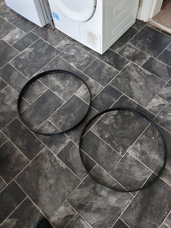 22" Black Bass Drum rims Reverb UK