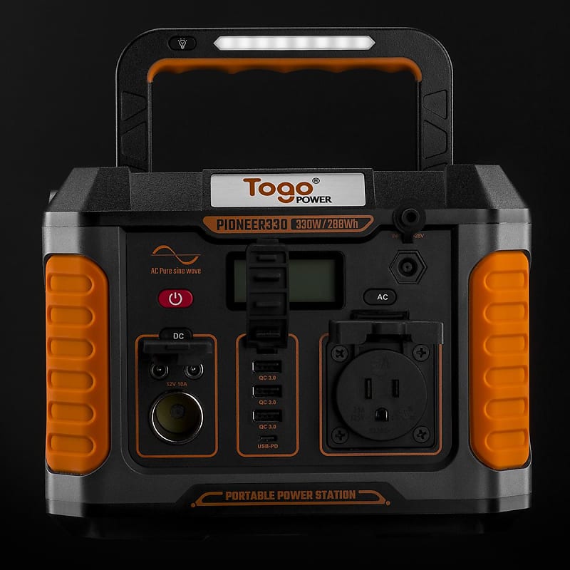 Togo Power Pioneer 330, 288WH Portable Power Station Lithium Battery 330W  (660W Peak) for Hiking, Camping, Home Emergency, Tailgating, Hobbyist