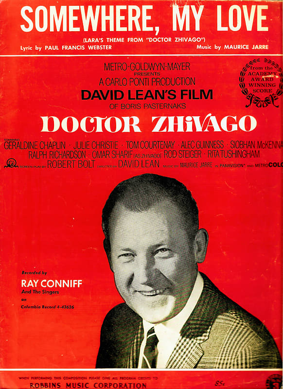 Andy Williams Somewhere My Love Lara's Theme From Dr Zhivago SOMEWHERE, MY LOVE Lara's Theme from "Doctor Zhivago" Film of | Reverb