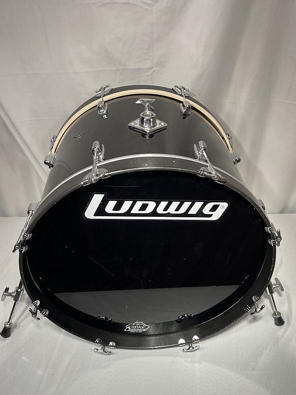 1980’s 16”D X 24”W Ludwig Rocker Bass Drum- Black | Reverb