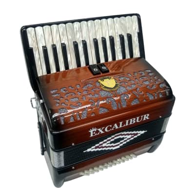 Excalibur Super Classic PSI Series Walnut 60 Bass Piano Accordion image 3