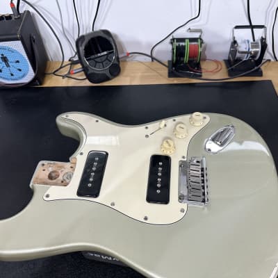 Fender USA Stratocaster Loaded Body w/P90s - Inca Silver | Reverb