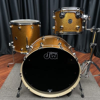DW Drums Performance Series Maple 3pc Gold Sparkle Kit image 3