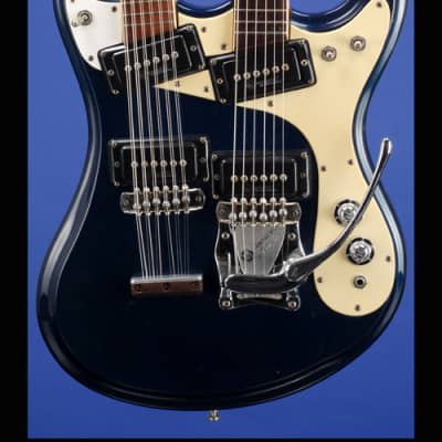 Mosrite Joe Maphis Model Double-Neck 6/12 String 1966 Ink Blue image 2