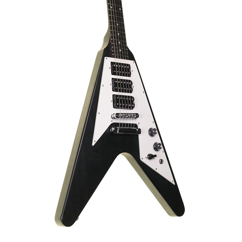 Gibson Flying V Faded Triple Pickup Electric Guitar, Satin Black
