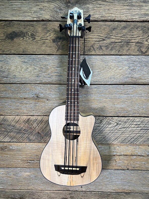 Kala UBASS Spalted Maple Acoustic Electric Uke Reverb