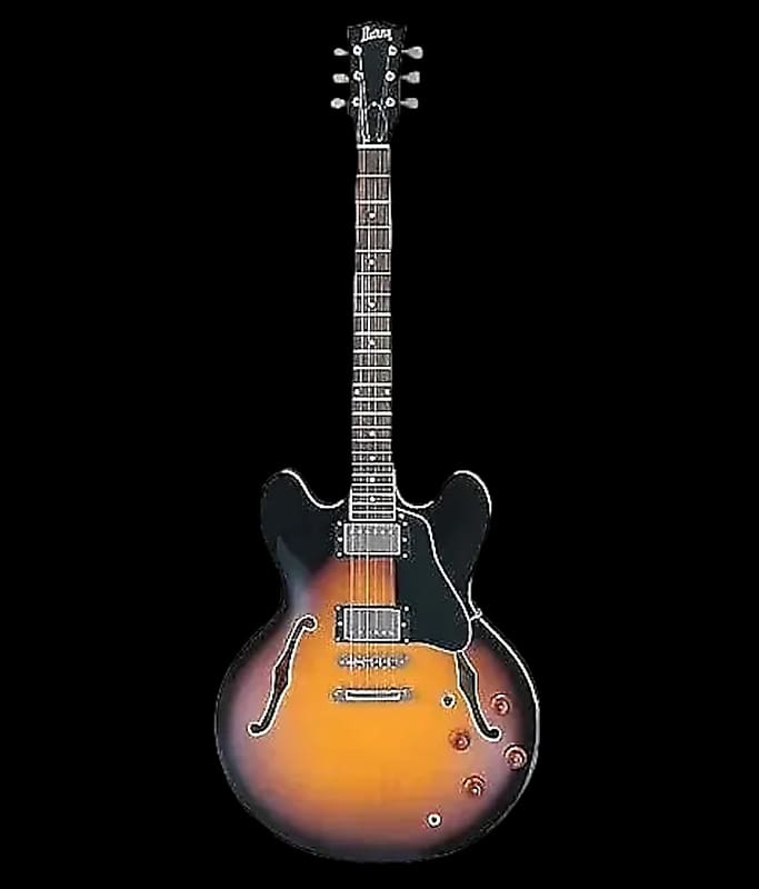 Burny RSA-70 BS Sunburst Semi Hollow Body Electric Guitar image 1