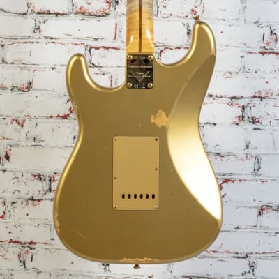 USED Fender - Custom Shop Limited Edition - '55 Bone Tone - Stratocaster Electric Guitar - Aged HLE Gold - w/ Hardshell Case - x0346 image 7