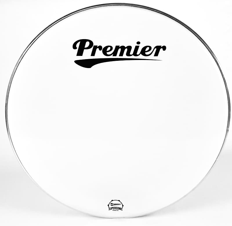 Premier 22" Bass Drum Resonant Head White image 1
