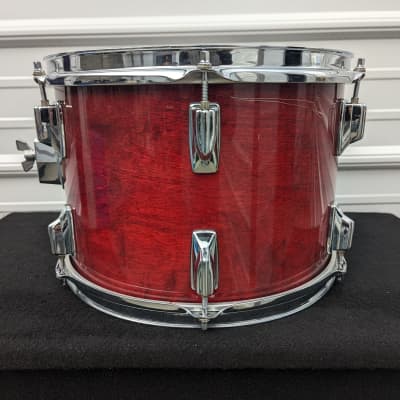 1980s Tama Japan Cherry Wine Lacquer 9 x 13" Superstar Tom - Looks Really Good - Sounds Great! image 5