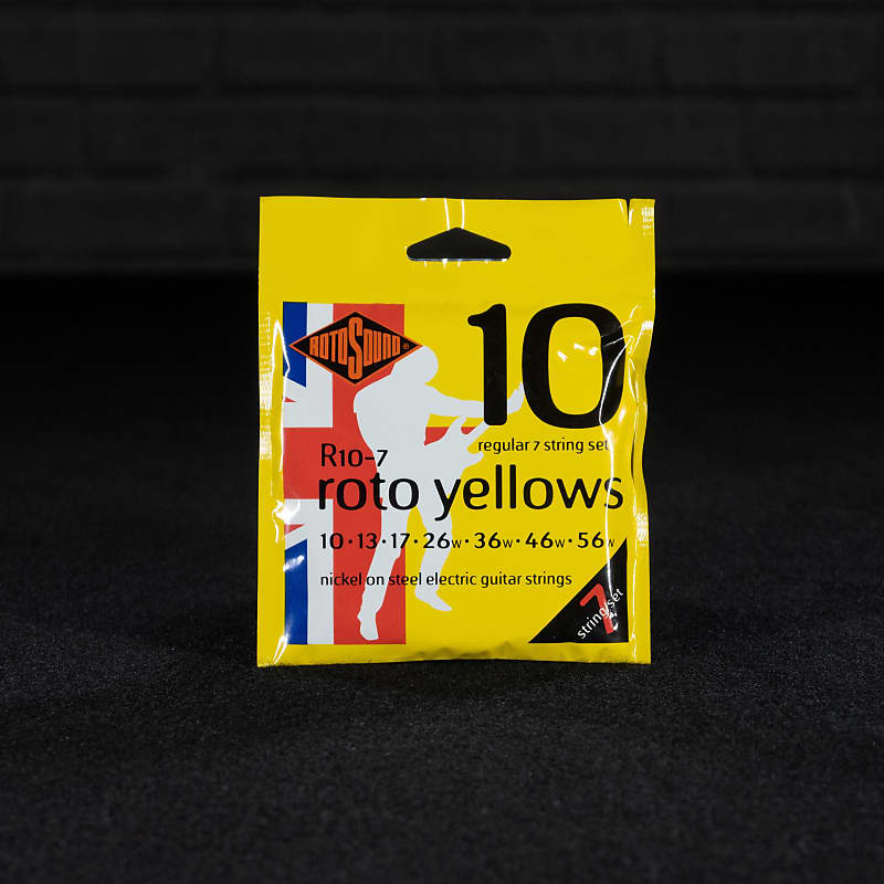 Rotosound Roto Yellows R10-7 7-String 10-56 Electric Guitar | Reverb