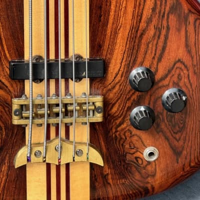 Alembic Persuader PMSB-5 5 String Bass 1988 - a stunning Bocate Top signed by Stanley, Victor, Marcus, Chick, Herbie & many more. image 10