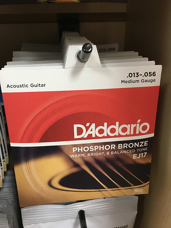 D’Addario EJ17 Medium Phosphor Bronze Acoustic Guitar Strings 13-56 image 1