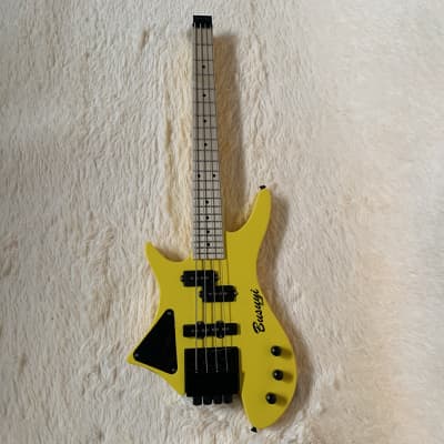 4 String Short Scale Neck Through Bass/6 String  Tremolo Busuyi Double Sided, Headless  Guitar (5/5 Review on Reverb) image 1