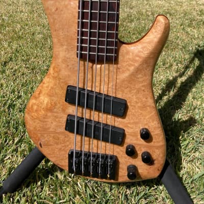 Roscoe LG 3005 Maple Burl top - Cedar Body - Excellent Condition USED Bass - 8.5 pounds - SN 5998 image 3