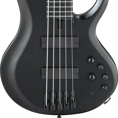 Ibanez BTB625EX-BKF Iron Label BTB Bass 5 String - Black Flat image 5